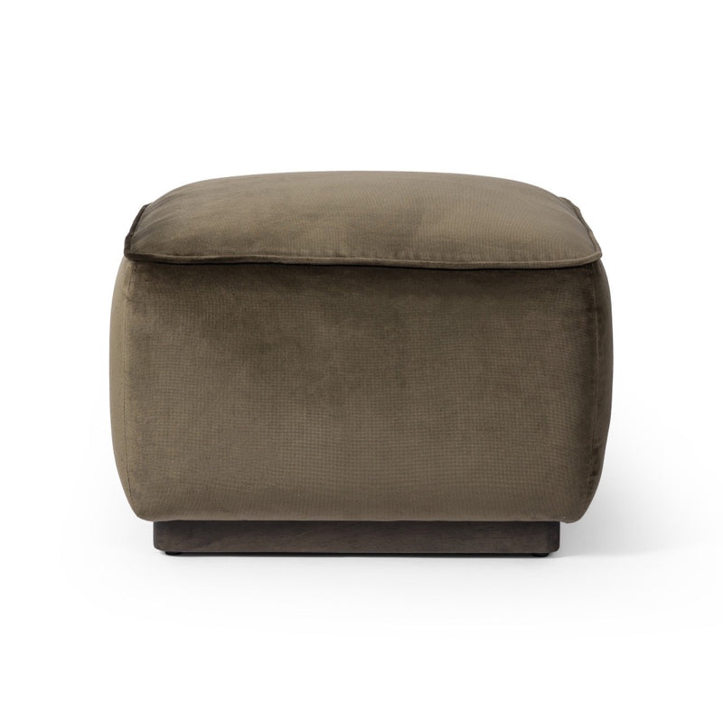 Sinclair Square Ottoman Surrey Olive Side View 238547-012