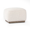 Sinclair Square Ottoman Knoll Natural Angled View 238547-006