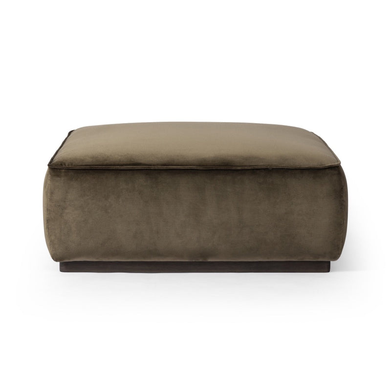 Sinclair Large Square Ottoman Surrey Olive Side View 238548-012