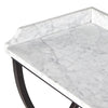 Six Beers Table Honed White Marble Top View 244447-001