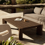 Soho Outdoor Coffee Table Stained Heritage Brown Staged View 238993-003