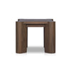 Soho Outdoor End Table Stained Heritage Brown-FSC Front Facing Side View 238998-003