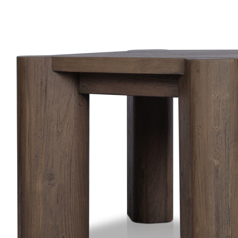 Soho Outdoor End Table Stained Heritage Brown-FSC Angled Base 238998-003