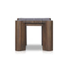 Soho Outdoor End Table Stained Heritage Brown-FSC Side View 238998-003