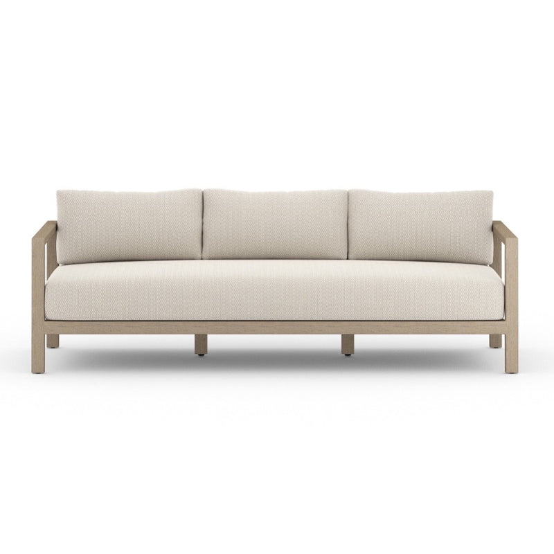 Sonoma Outdoor Sofa Faye Sand Front Facing View JSOL-10502K-971