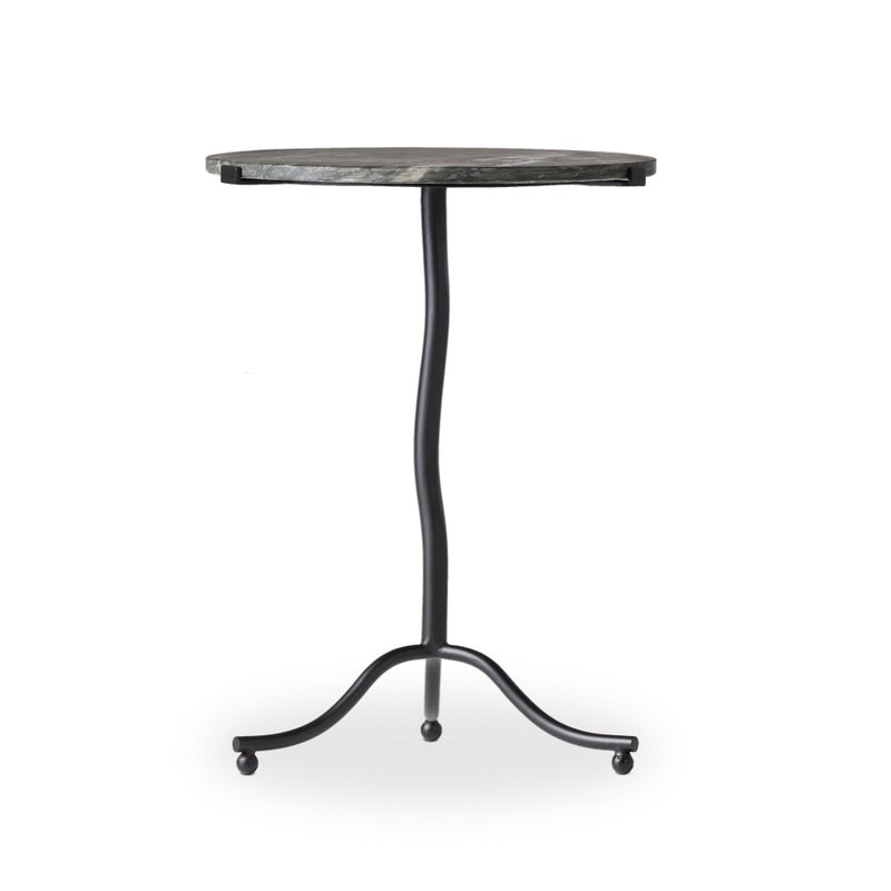 Four Hands Sophie End Table Black Marble Side View