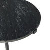 Four Hands Sophie End Table Black Marble Rounded Tabletop