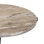 Sophie End Table Creamy Taupe Marble Tabletop View Four Hands