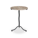 Sophie End Table Creamy Taupe Marble Side View 239557-006