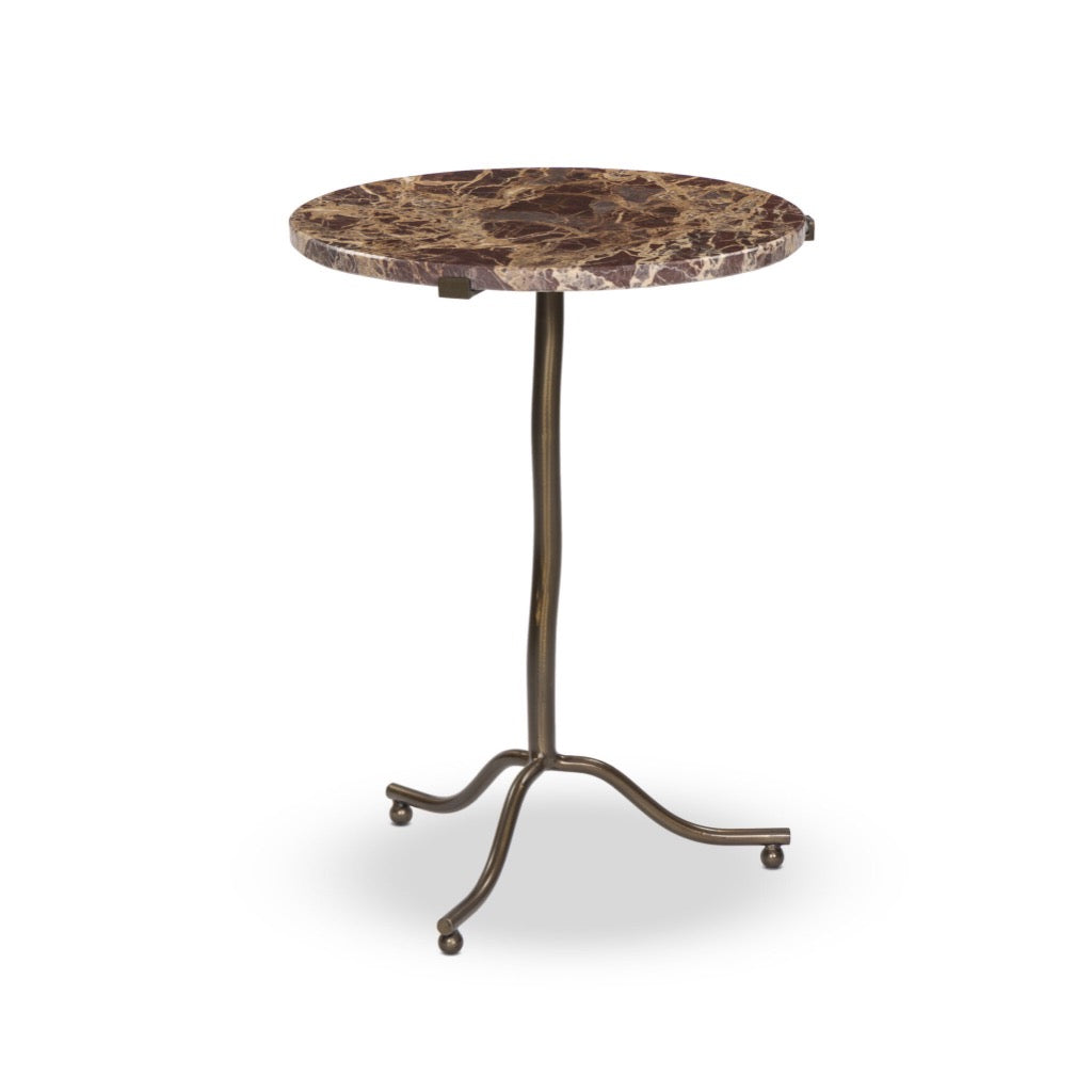 Sophie End Table Garnet Marble Angled View 239557-005