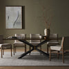 Four Hands Spider Dining Table Brass Clad Staged View