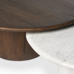 Stuart Nesting Coffee Tables Large Wood Small Marble Edge Detail Four Hands