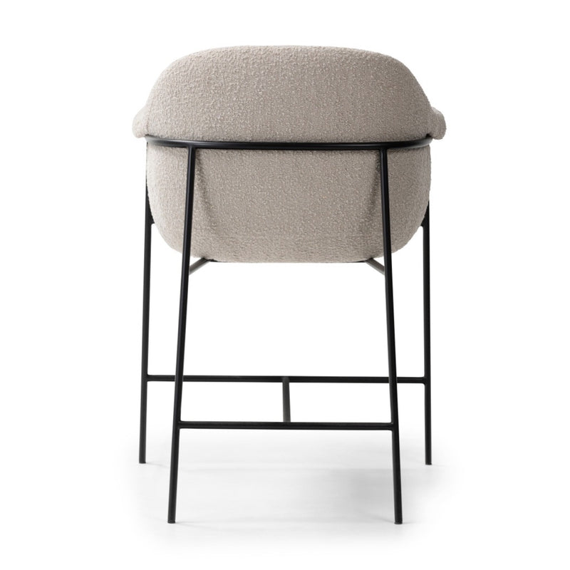 Suerte Counter Stool Knoll Sand Back View Four Hands