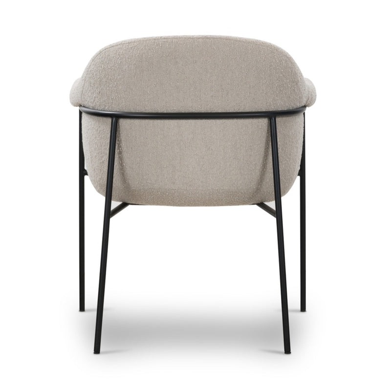 Suerte Dining Chair Knoll Sand Back View Four Hands