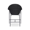 Suerte Outdoor Counter Stool Faux Black Hyacinth Back View 239965-004