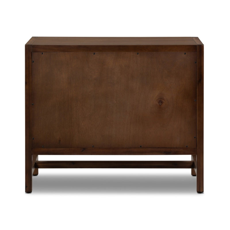 Sullivan Nightstand Saddle Tan Veneer Back View Four Hands