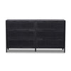 Four Hands Sydney 6 Drawer Dresser Black Cane Front Facing View