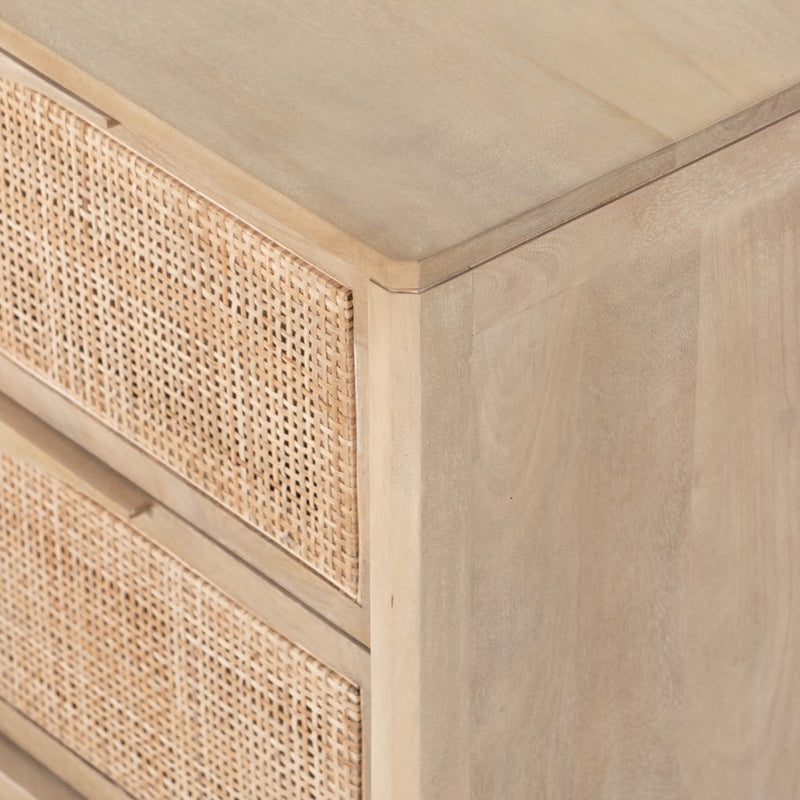 Four Hands Sydney 6 Drawer Dresser Natural Mango Cane Texture