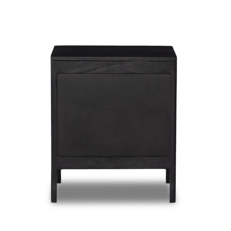 Sydney Nightstand Black Wash Left Facing Back View 106689-004