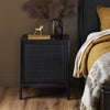 Sydney Nightstand Black Wash Left Facing Staged View 106689-004