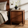 Sydney Nightstand Brown Wash Staged View Four Hands