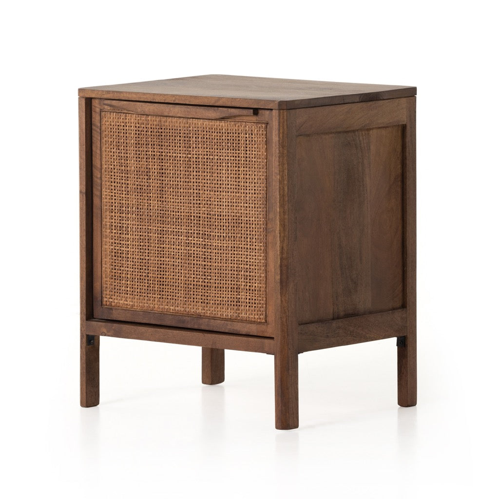 Sydney Nightstand Brown Wash Angled View 106691-003
