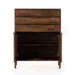 Sydney Tall Dresser Brown Wash Open Cabinet Four Hands