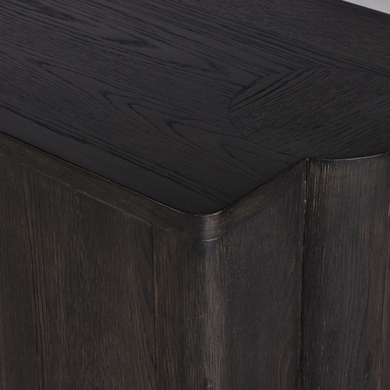 Four Hands Sylvie Sideboard Brushed Dark Brown Corner Detail