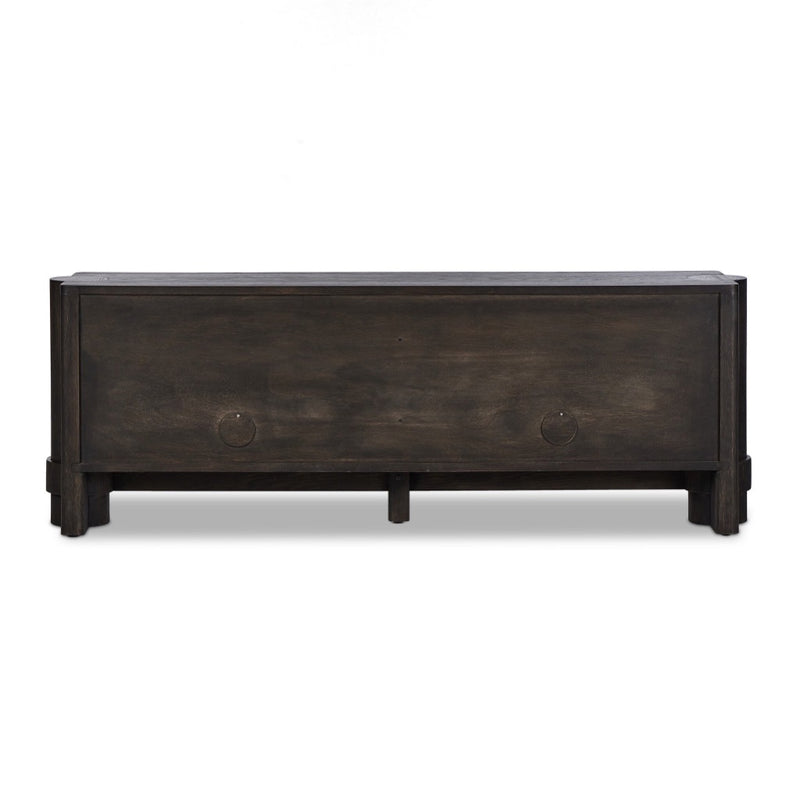 Sylvie Sideboard Brushed Dark Brown Back View 238008-001