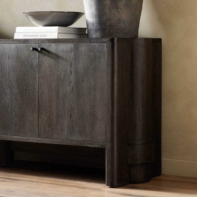 Sylvie Sideboard Brushed Dark Brown Staged View 238008-001