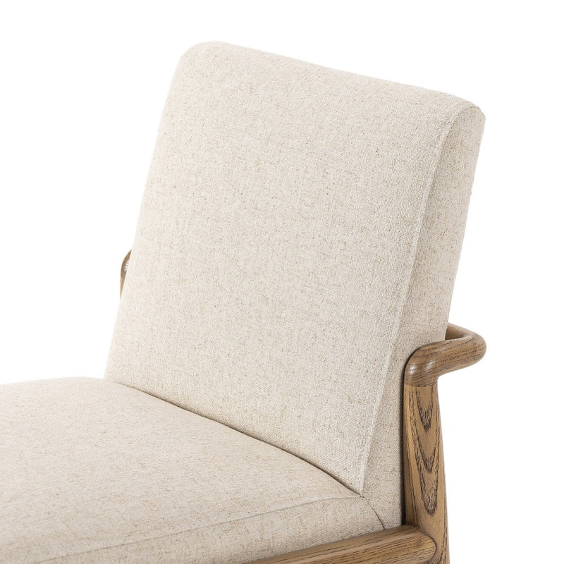 Taki Dining Chair Antwerp Natural Performance Fabric Seating Four Hands