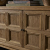 Tamara Media Console Worn Oak Veneer Staged Panel Doors 243664-001