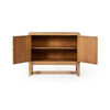 Tamara Small Cabinet Worn Oak Veneer Open Doors Four Hands