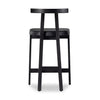 Tex Bar Stool Black Leather Back View 225104-004
