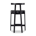 Tex Counter Stool Black Leather Back View Four Hands