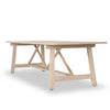 Van Thiel The 1500 Kilometer Dining Table Natural Pine Veneer Angled View Four Hands