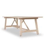 Van Thiel The 1500 Kilometer Dining Table Natural Pine Veneer Angled View Four Hands