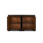 The Humptulips River Moonshine Cabinet Distressed Burnt Black Veneer Open Cabinets