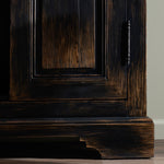 The Johnny Walker Doors Cabinet Distressed Black Base Staged View 238293-001