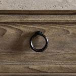 The Lazy Monsieur Partouche Table Travertine Staged View Handle Pulls Four Hands