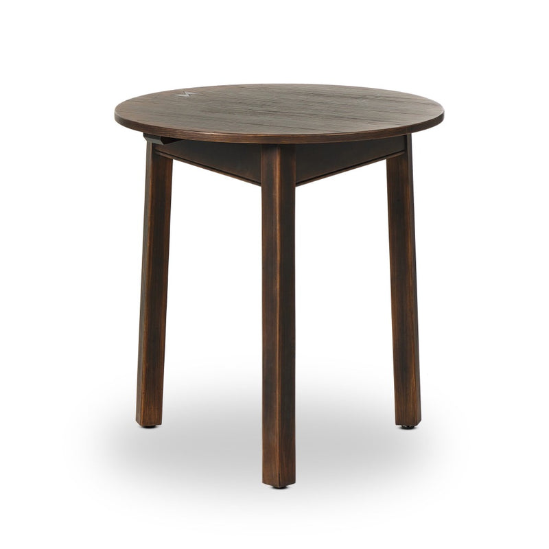 Four Hands Pimms Table by Van Thiel Aged Brown Angled View