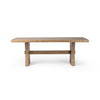 Tia Dining Table Drifted Oak Veneer Front Facing View Four Hands