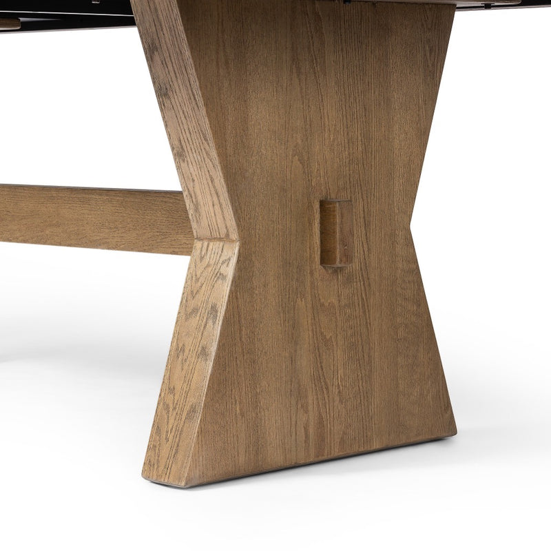 Four Hands Tia Dining Table Drifted Oak Veneer Bowtie Legs