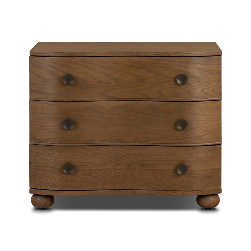 Tiago Nightstand Toasted Oak Veneer Front Facing View 235977-003