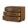 Tiago Nightstand Toasted Oak Veneer Angled View Open Drawers 235977-003