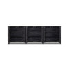 Four Hands Tilda 6 Door Sideboard Black Wash Mango Open Drawers