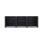 Four Hands Tilda 6 Door Sideboard Black Wash Mango Open Drawers