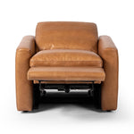 Four Hands Tillery Power Recliner Accent Chair Sonoma Butterscotch Front Facing View Reclined