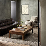 Four Hands Tobin Chair Taupe Mongolian Fur Staged View in Living Room