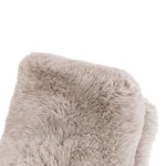 Four Hands Tobin Chair Taupe Mongolian Fur Wool Backrest